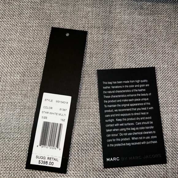 NWT MARC BY MARC JACOBS Color Block Crossbody White/Taupe/Black gold details - Picture 7 of 11